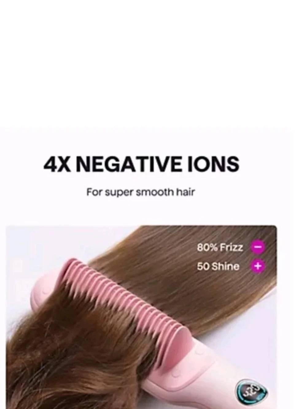 WAVYTALK  Pink Electric Hair Straightening Brush